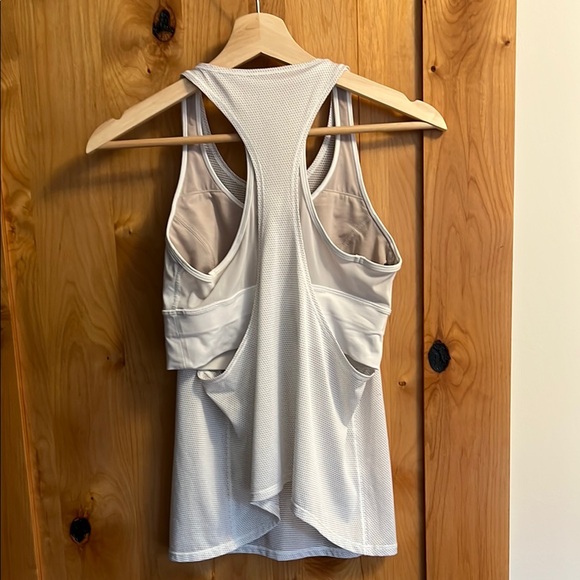 Lululemon | White Racerback Tank + Bra - Picture 3 of 9